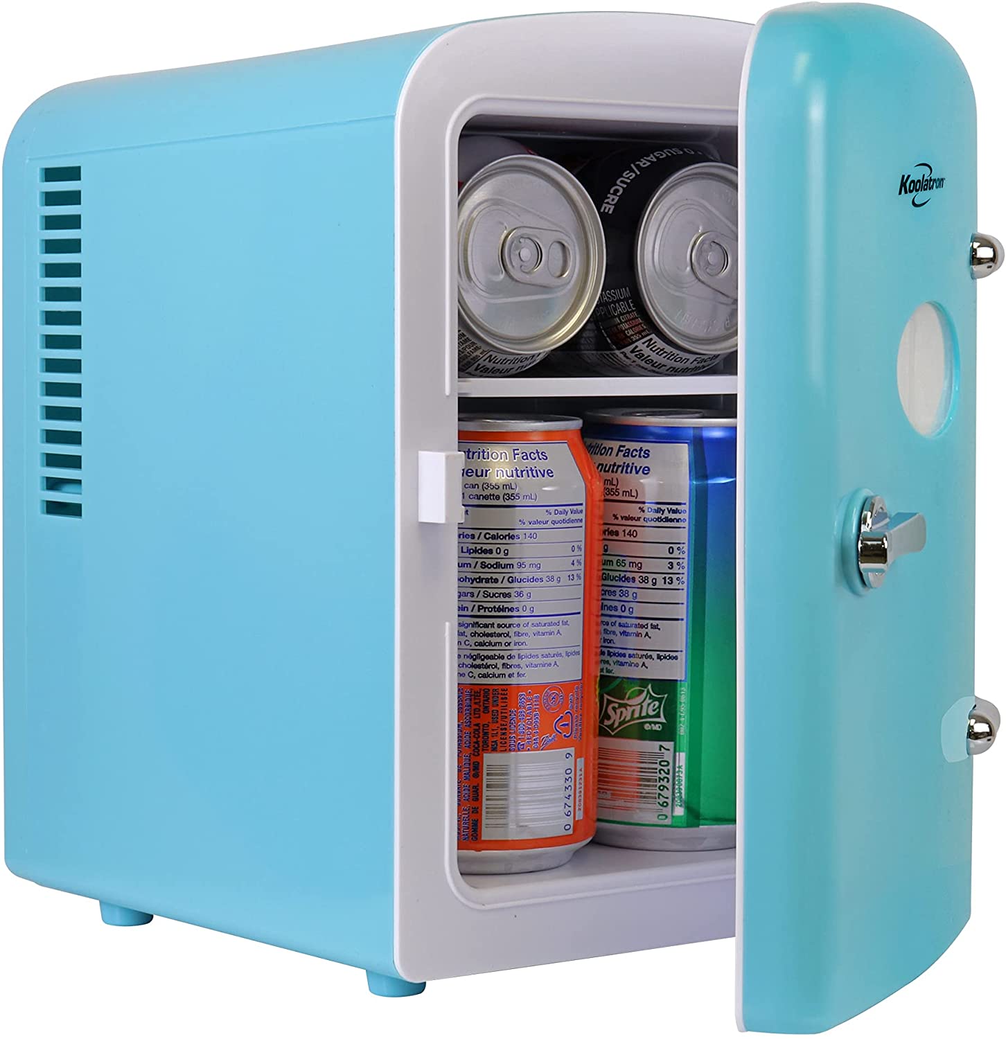YITAMOTOR Blue Mini Fridge for Bedroom 20L Portable Refrigerator Double Doors Refrigerators Digital Temperature Control Dorm Room Beer Drinks Cooler 