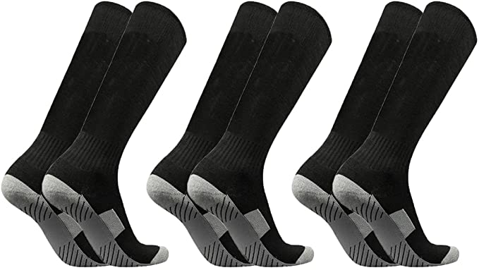 LingTu Athletic Compression Football Socks, 3-Pairs
