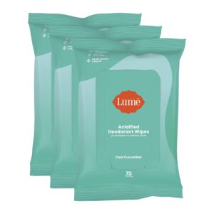 Lume Flushable Biodegradable Cloth Deodorizing Body Wipes