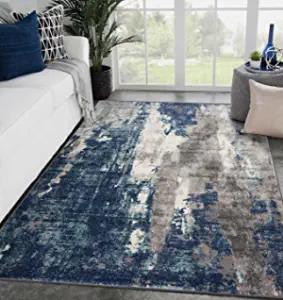 Luxe Weavers Rugs 7681 Euston Abstract-Design Area Rug, 9×12-Foot