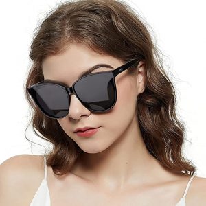 LVIOE Polarized Lens Cat Eye Oversized Sunglasses