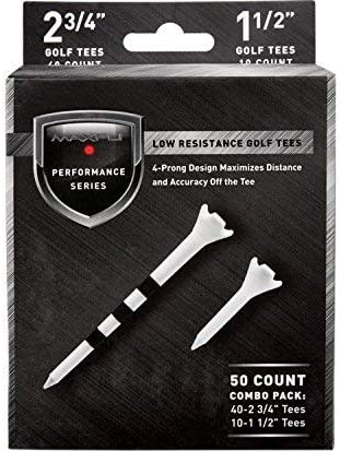 Maxfli Low-Resistance Golf Tees, 50-Pack
