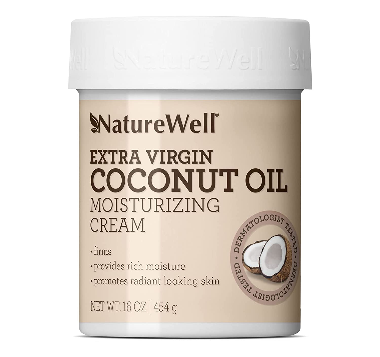 NatureWell Extra Virgin Coconut Oil Cruelty-Free Moisturizing Cream