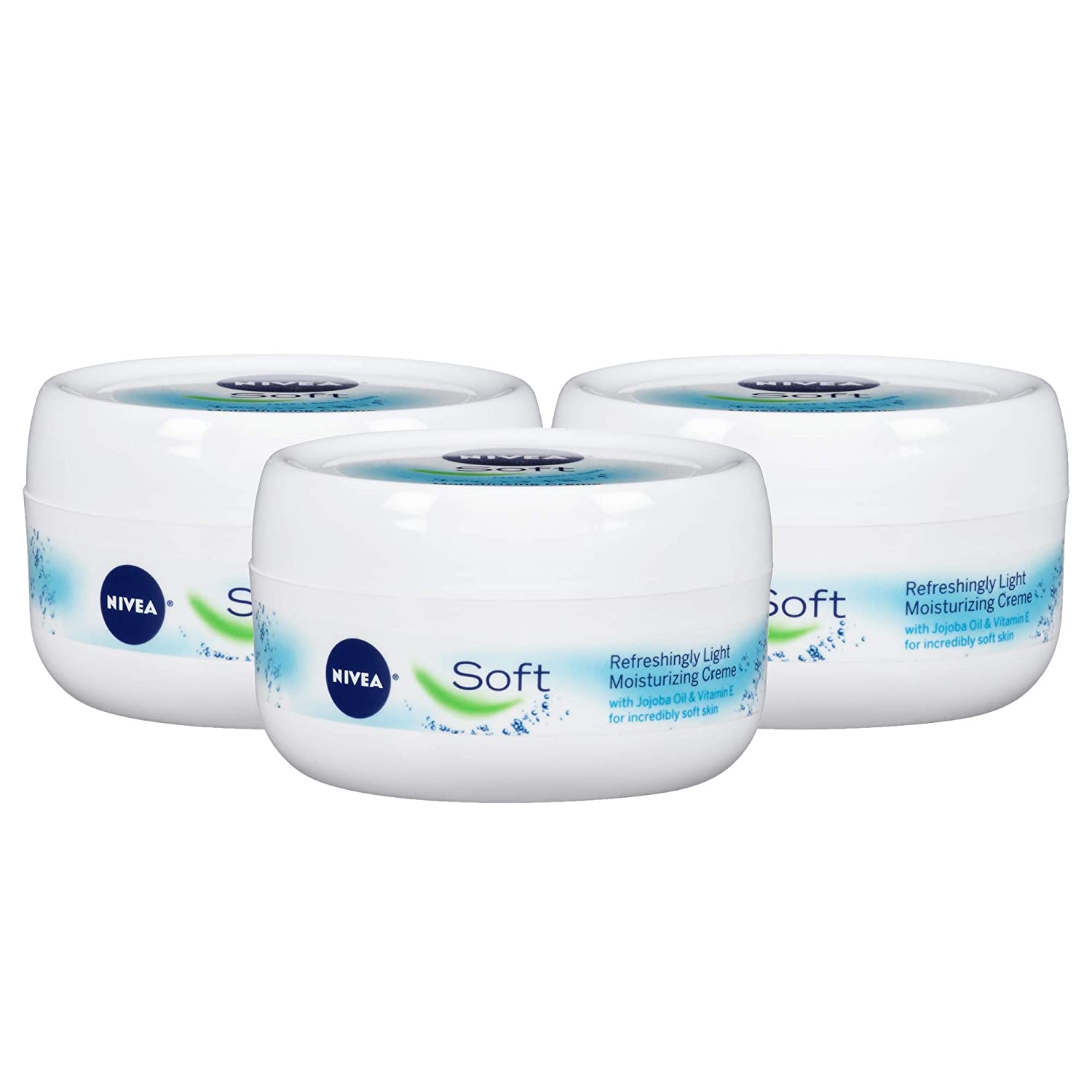 NIVEA Soft Refreshingly Light Formula Moisturizing Cream, 3-Pack