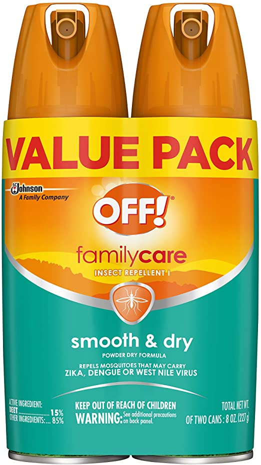 OFF! Family Care Smooth & Dry Bug Spray, 2-Pack