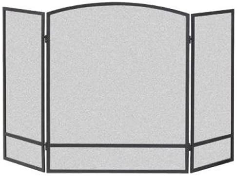 Panacea Products 15951 3-Panel Arch & Double-Bar Fireplace Screen, 29-Inch