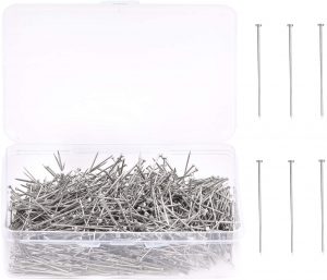 Phinus Stainless Steel Flat Head Straight Pins For Sewing, 1000-Count