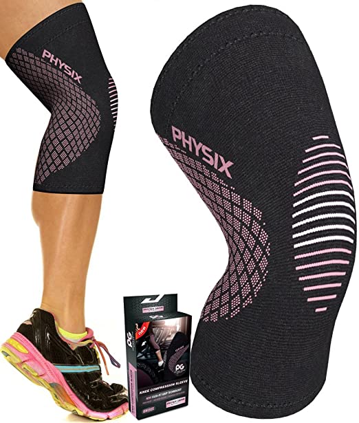 Physix Gear Sport Non-Slip Supportive Knee Compression Sleeve
