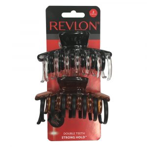 Revlon Double-Teeth Strong-Hold Claw Clips, 2-Count