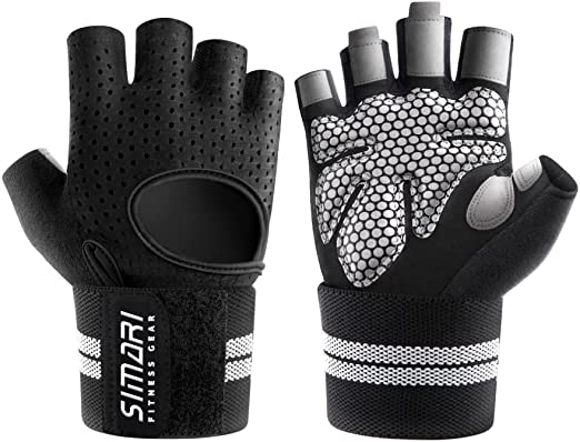 Training Hanging ihuan Ventilated Weight Lifting Gym Workout Gloves Full Finger with Wrist Wrap Support for Men & Women Full Palm Protection Fitness Pull ups for Weightlifting 