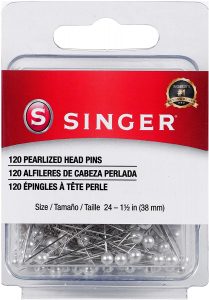 SINGER 07051 Pearlized Head Decorative Pins For Sewing, 120-Count
