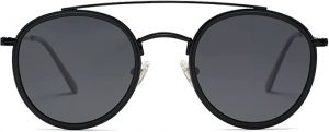 SOJOS Double Bridge Plastic Frame Round Sunglasses