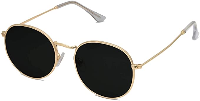 SOJOS Lightweight Ultra-Thin Frame Round Sunglasses