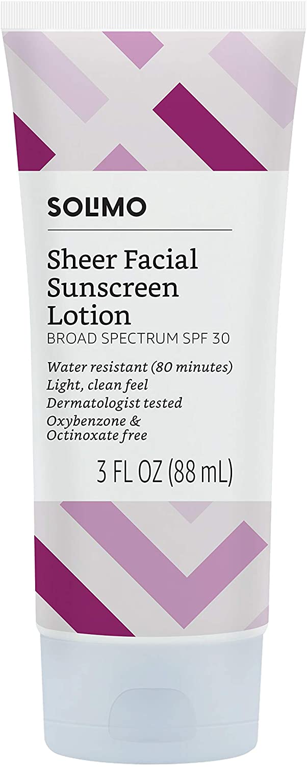 Solimo SPF 30 Octinoxate & Oxybenzone-Free Facial Sunscreen