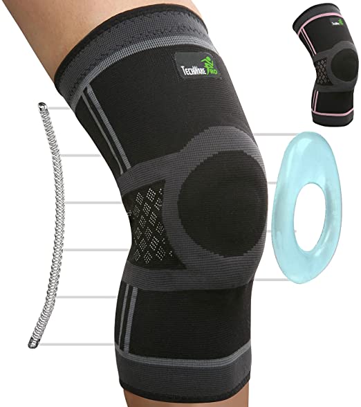 TechWare Pro Side-Stabilizer & Gel-Padded Knee Compression Sleeve