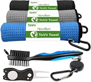 ToVii Microfiber Golf Towel, 3-Pack