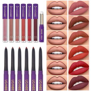 UCANBE Liner Pens & Matte Liquid Lipstick Lip Kit, 13-Piece