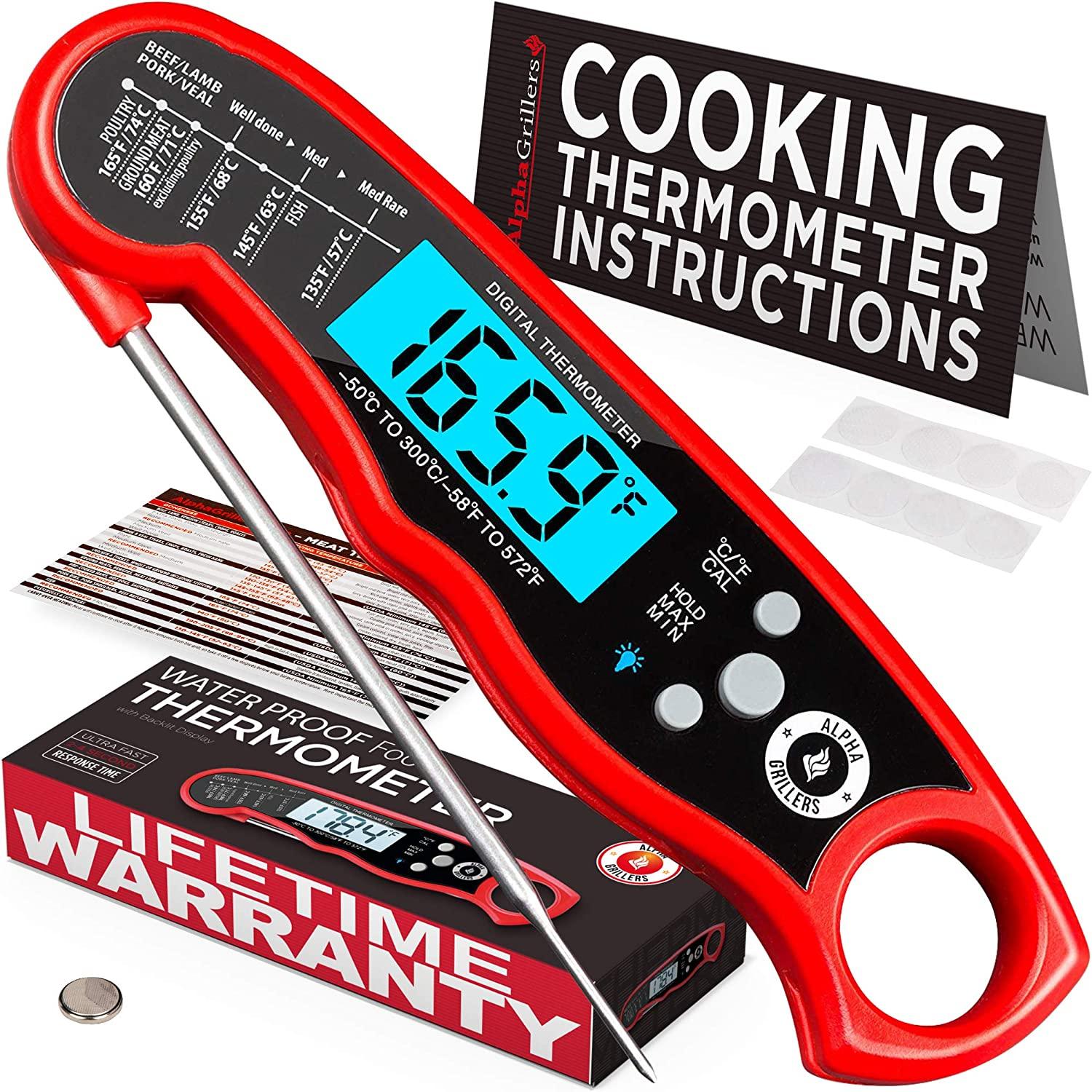 Alpha Grillers Battery Powered Digital Meat Thermometer