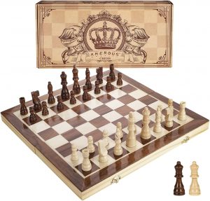 AMEROUS Hand-Carved Gift Chess Board