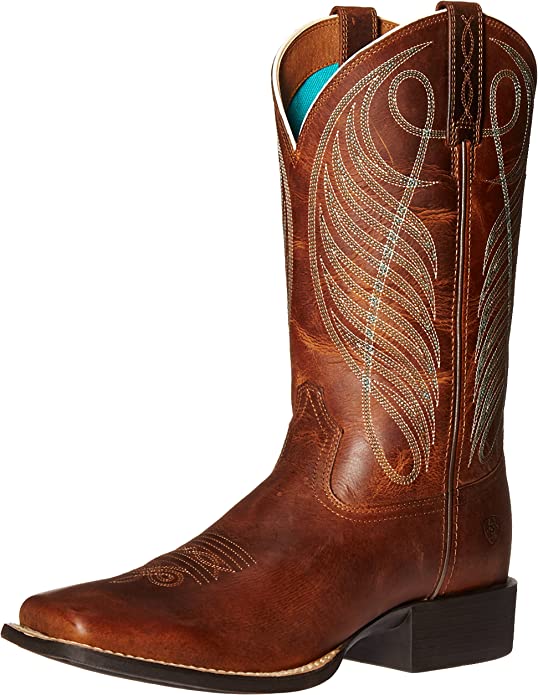 Ariat Wide Square Toe Leather Women’s Cowboy Boots