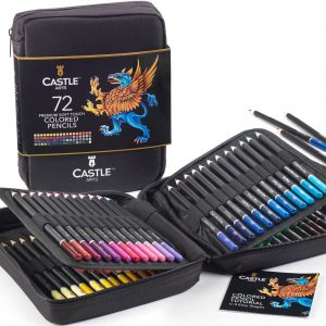 Castle Art Supplies Premium Soft Touch Colored Pencils, 72-Count