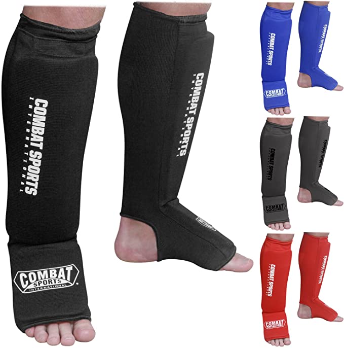 Combat Sports Padded & Washable Cloth MMA Shin Guards