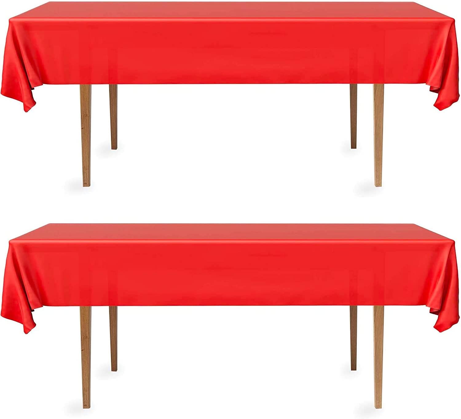 DecorRack Long Party Disposable Table Covers, 2-Pack