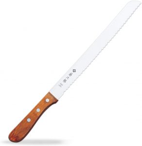藤次郎 Fujiro Stainless Steel Bread Knife, 14.75-Inch