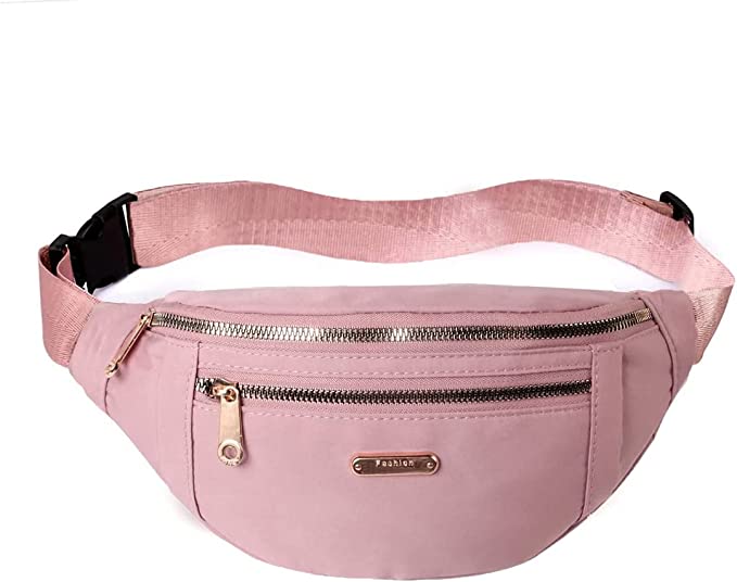 EVANCARY Zippered Adjustable-Strap Waterproof Fanny Pack