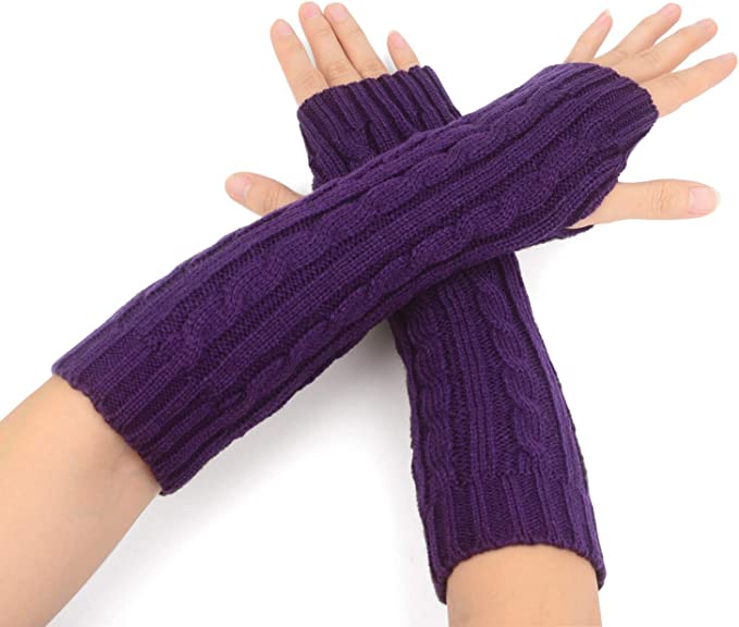 Flammi Lightweight Knit Arm Warmer Fingerless Gloves