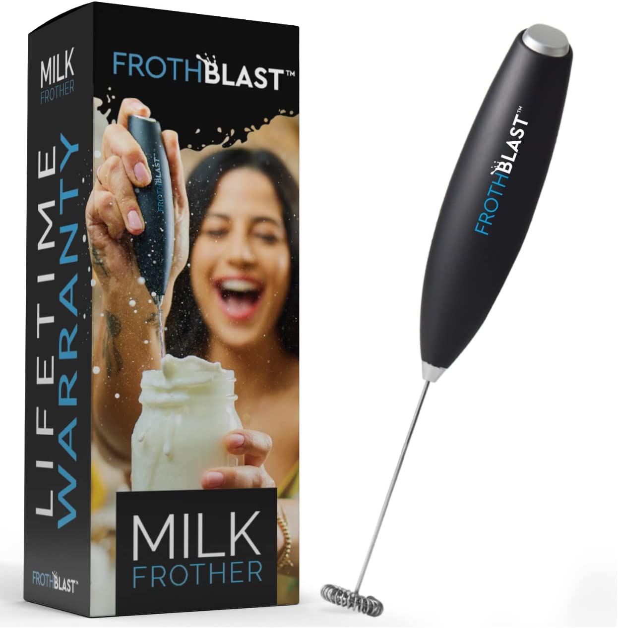 FrothBlast Handheld Compact Milk Frother For Lattes