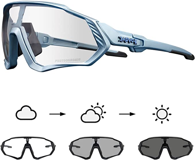 KAPVOE Unisex Photochromic Cycling Sunglasses