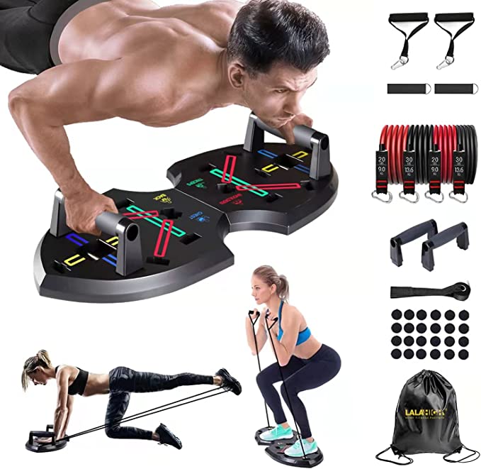 LALAHIGH Multi-Functional 20-In-One Push-Up Board