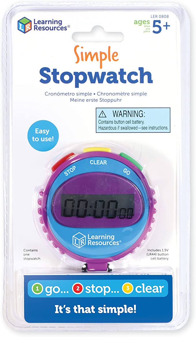 Simple Stopwatch - Children's Stop Watch Sports and Classroom Timer with  Lanyard