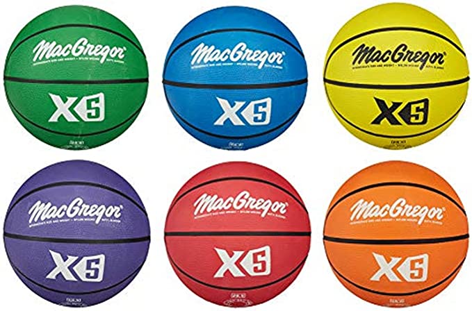 MacGregor Multi-Color Outdoor Basketballs, 6-Pack
