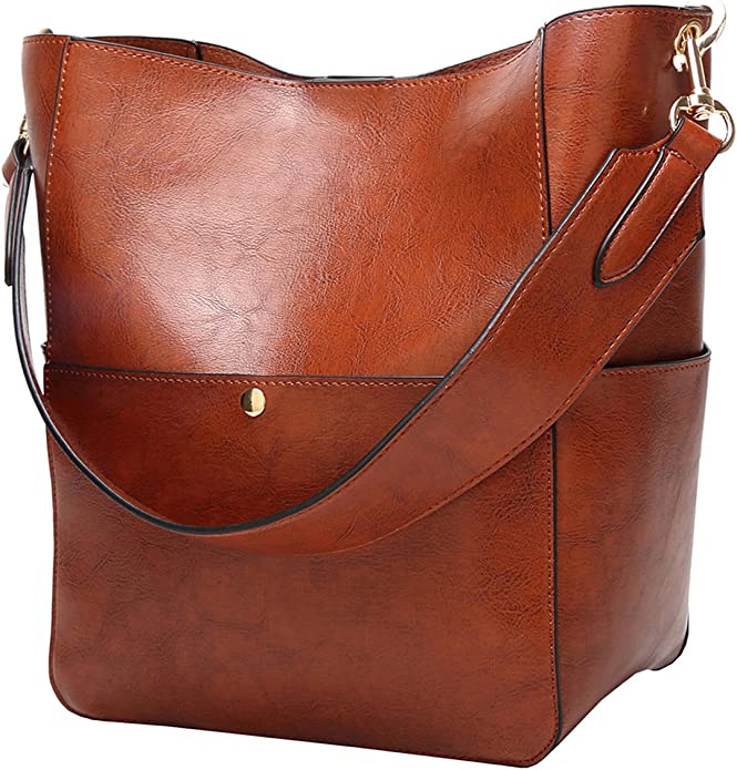 Molodo PU Leather Shoulder Bucket Bag