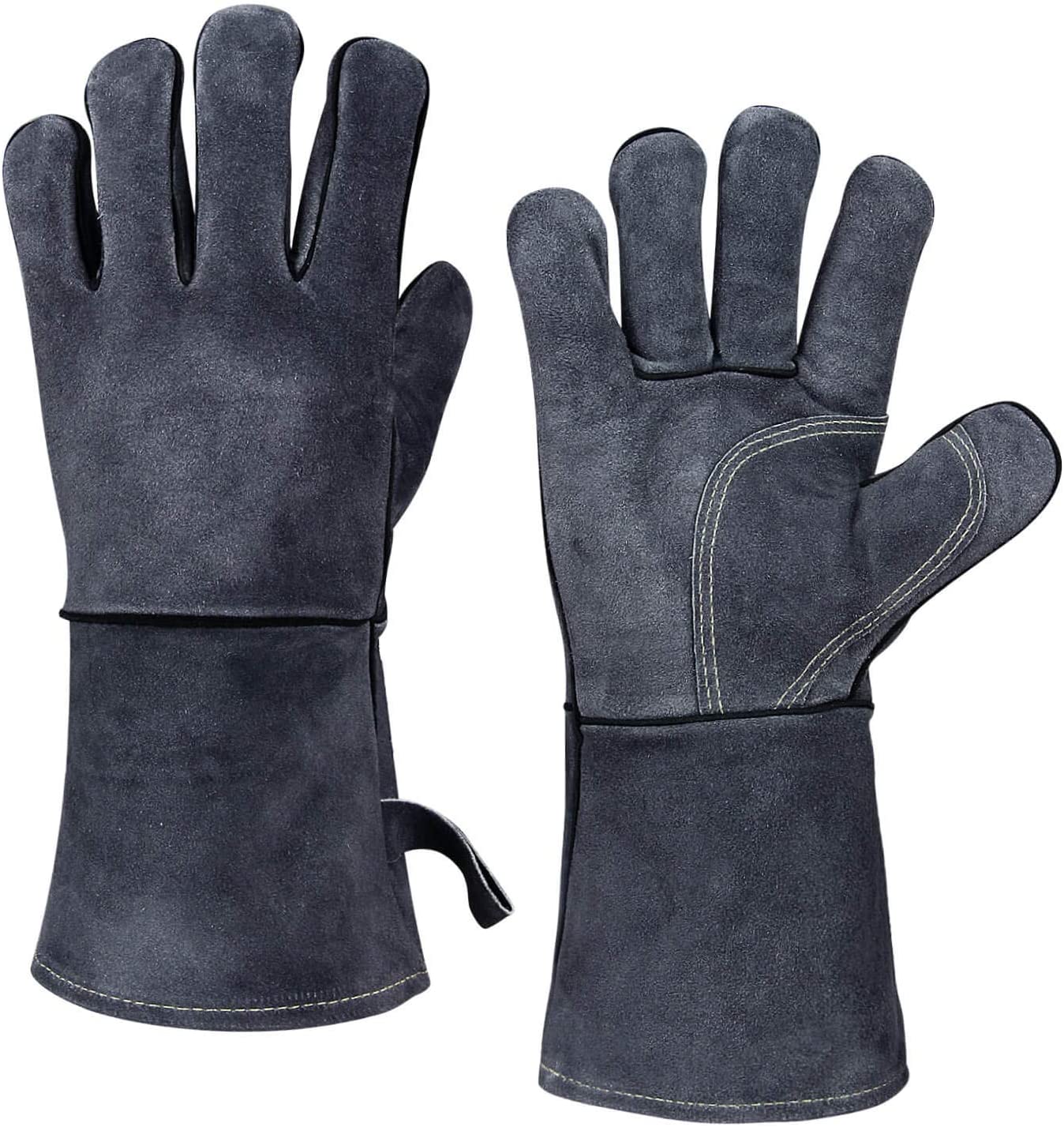 OZERO Reusable Cowhide Fireplace Gloves