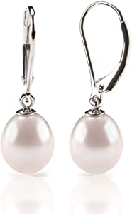 PAVOI Freshwater Cultured Pearls Leverback Pearl Drop Earrings