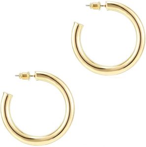 PAVOI Hypoallergenic Materials 14K Gold Plated Hoop Earrings