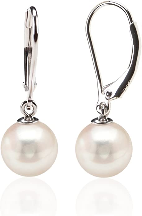 PAVOI Simulated Shell Pearl Hypoallergenic Pearl Drop Earrings