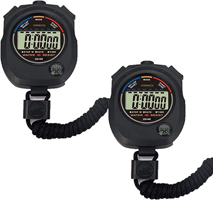 Pgzsy Multi-Functional Digital Sport Stopwatch, 2-Pack