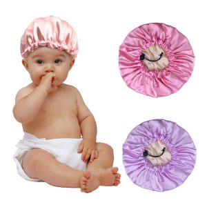 RERYOU Breathable 2-Sided Kids’ Satin Bonnet, 3-Count
