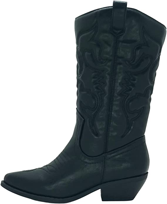 Soda Reno Pointed Toe & Pull Tabs Women’s Cowboy Boots