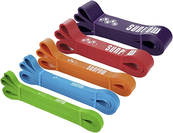 SUNPOW Crossfit Pull-Up Assist Band Set, 5-Pack