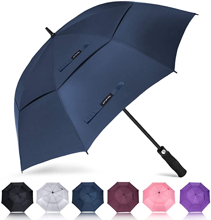 ZOMAKE Automatic-Open Oversized Windproof Golf Umbrella, 62-Inch