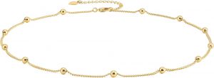 Aobei Pearl 18K Gold Chain Beaded Choker Necklace