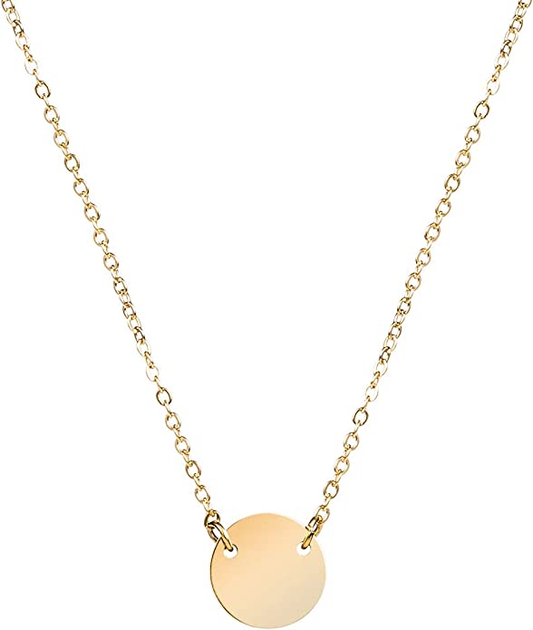 Ava Riley 14K Gold Plated Disc Pendant Necklace
