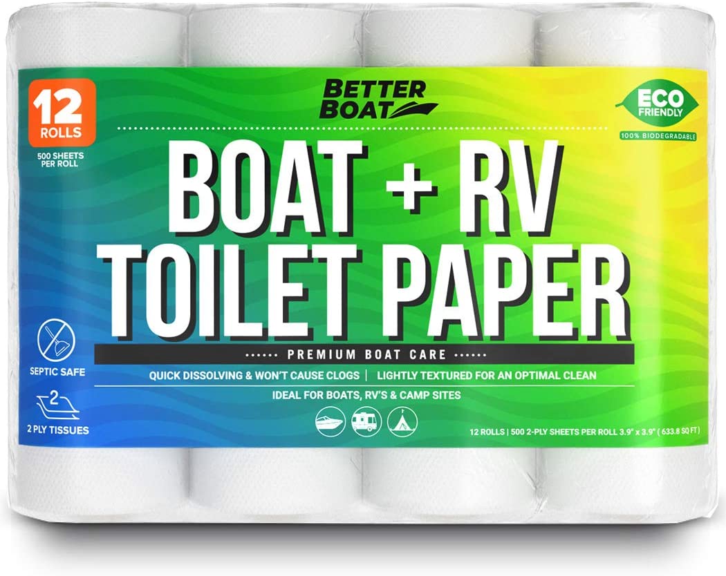 Better Boat All-Skin Travel Toilet Paper, 12-Rolls