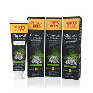Burt’s Bees Charcoal Fluoride-Free Toothpaste, 3 Pack