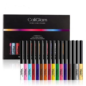 CaliGlam Waterproof Matte Liquid Colorful Eyeliner, 16 Count
